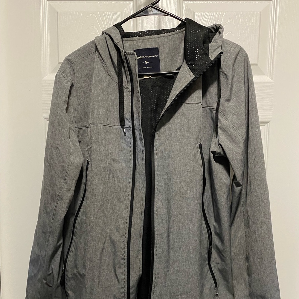 Grey Modern Amusement windbreaker — Medium size